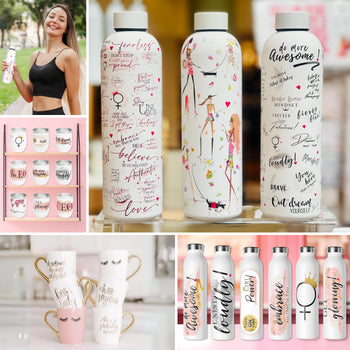 Inspirational water bottles, mugs and tumblers collections
