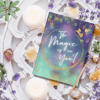 INSPIRATIONAL HARDCOVER MANIFESTATION JOURNAL - THE MAGIC IS IN YOU!.  DREAM IT. BELIEVE IT. JOURNAL IT. MANIFEST IT.