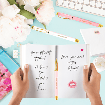 Girl Power 24/7 pens perfect to write quotes and affirmations