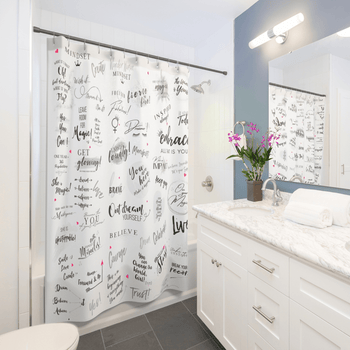 Girl Power 24/7 Be Unstoppable! Shower Curtain for  bathrooms