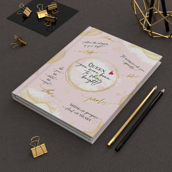 Queen, You Were Meant to Shine Bright Inspirational Hardcover Journal for office decor