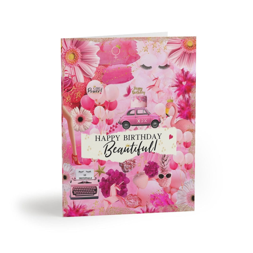 Inspirational Birthday Card - Girl Power - Be Unstoppable (8-PACK)