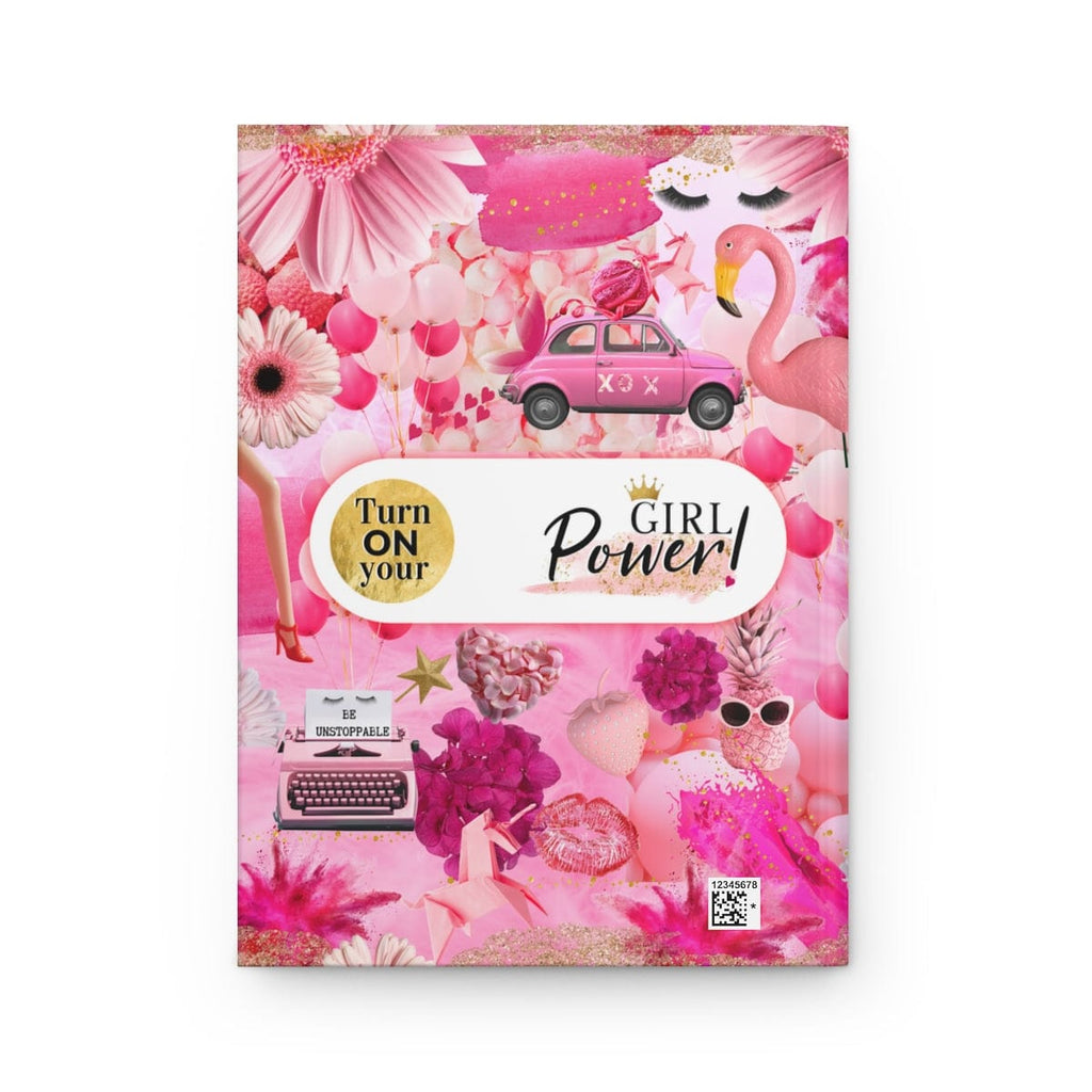 Girl Power 24/7™ Inspirational Hardcover Journal - Turn On Your Girl Power - Hot Pink