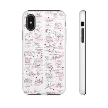 GIRL BOSS - IMPACT RESISTANT PHONE CASES - WITH MOTIVATIONAL QUOTES & AFFIRMATIONS - WHITE