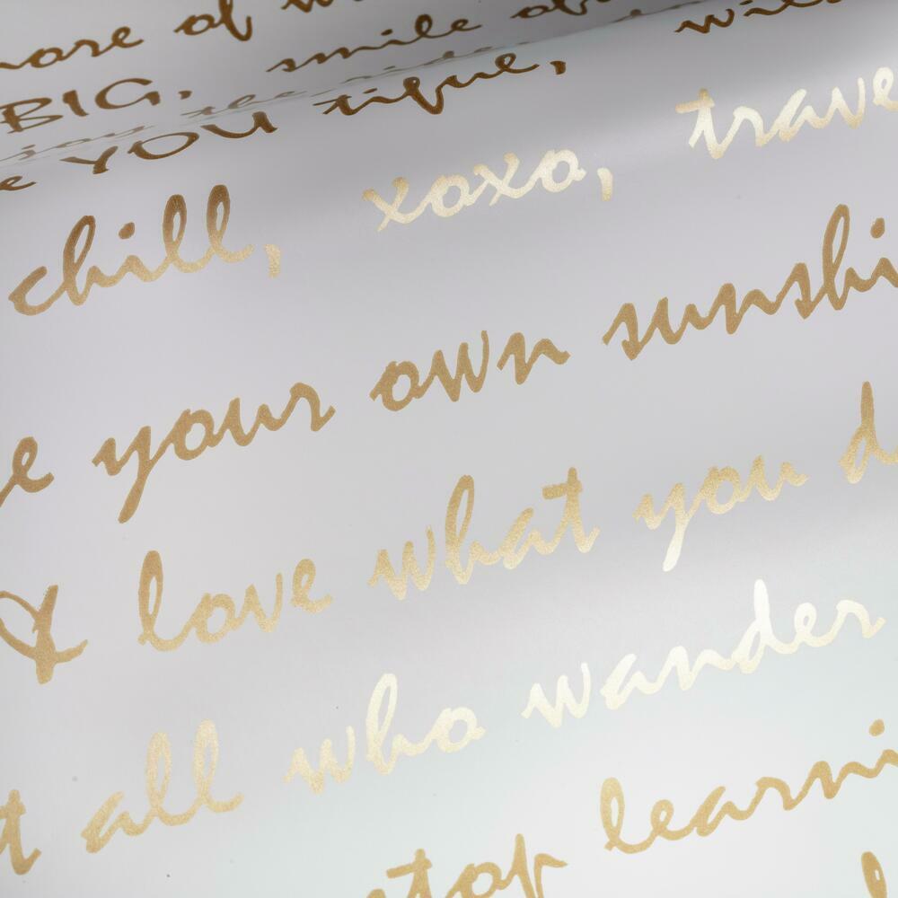 Dream Big Script Peel and stick Wallpaper Gold script