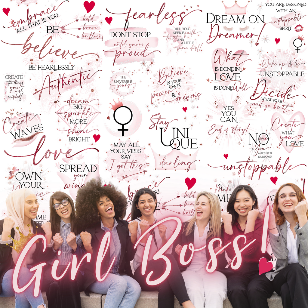 Video: Girl boss Motivational Peel & Stick Wallpaper
