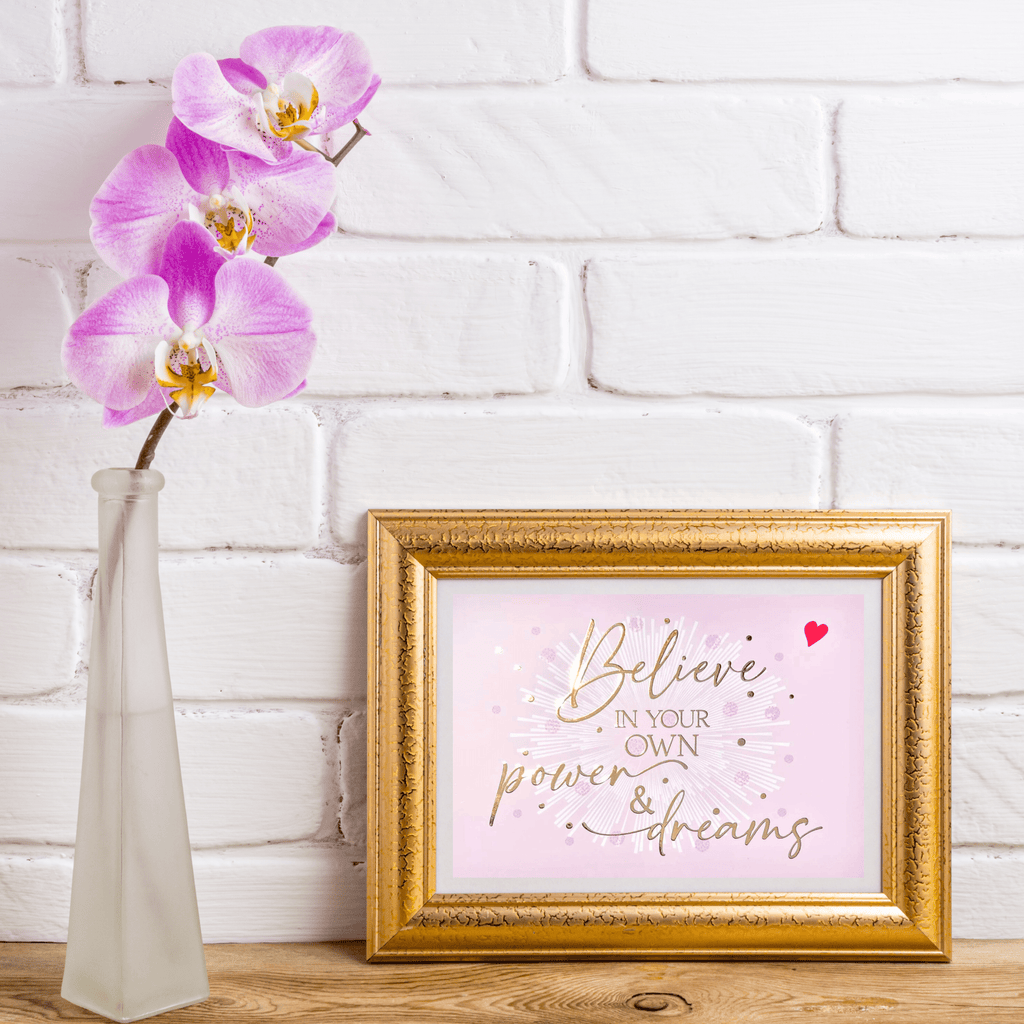 ♥Inspirational Girl Boss Luxe Print Believe in your own power & dreams luxe print