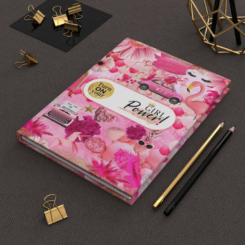 Girl Power 24/7™ Inspirational Hardcover Journal - Turn On Your Girl Power - Hot Pink