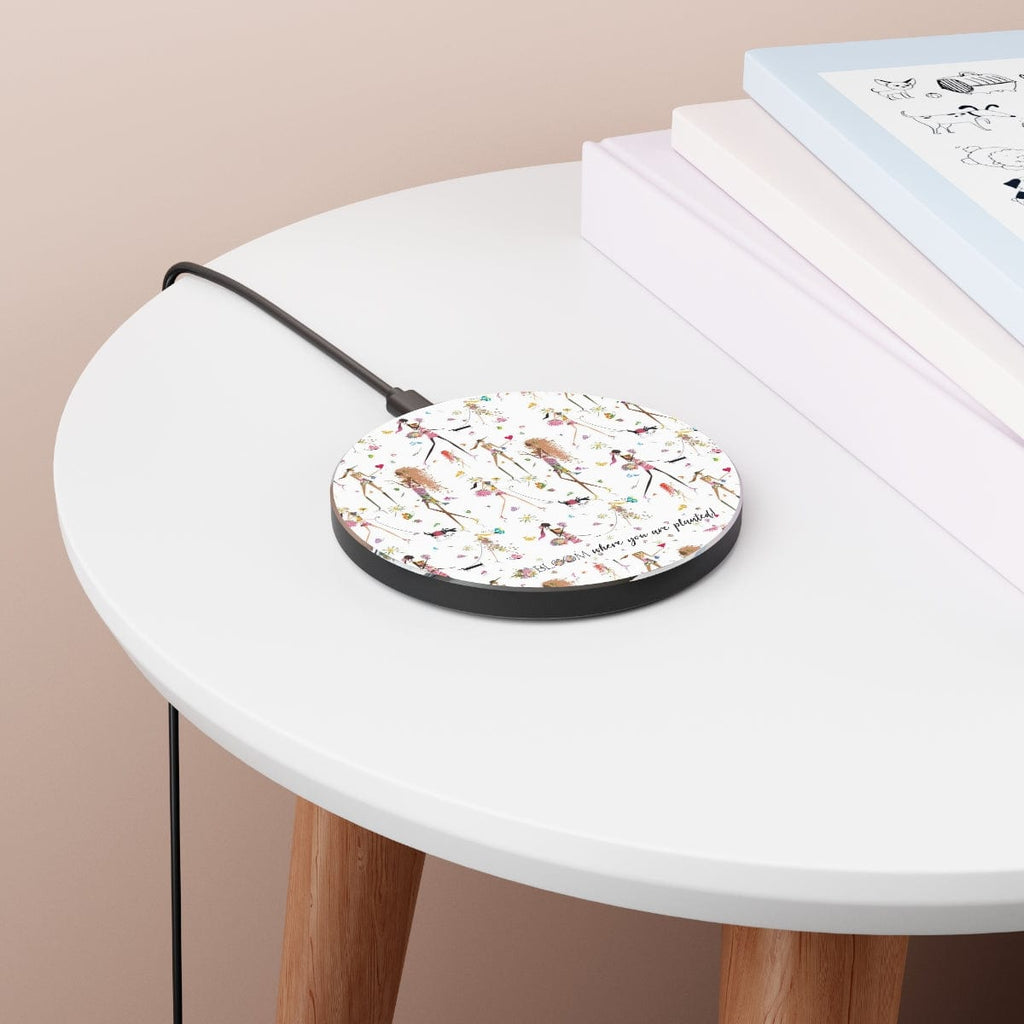 Inspirational Mobile Phone Wireless Charger - Fun Chic - Bloom Where You Are Planted!