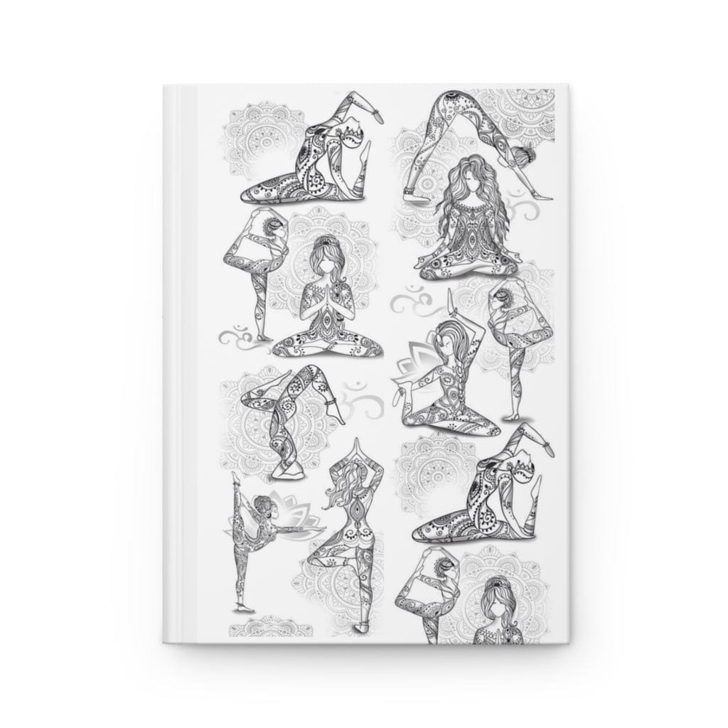 Girl Power 24/7™ Inspirational NAMASTE Hardcover Journal - OHM BLISS - Black & White