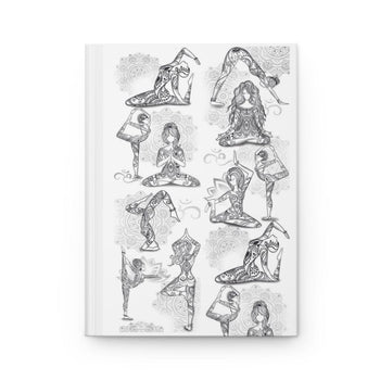 Girl Power 24/7™ Inspirational NAMASTE Hardcover Journal - OHM BLISS - Black & White