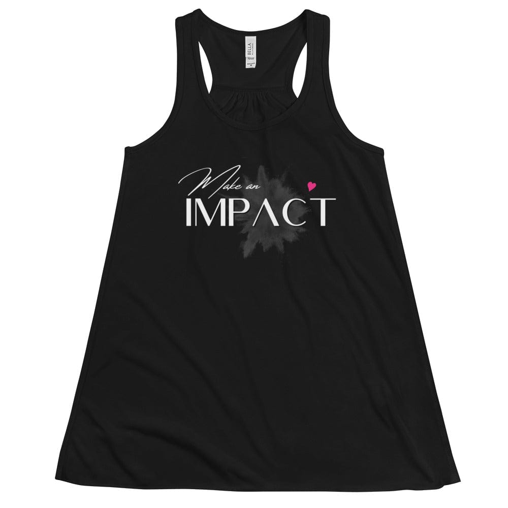 Girl Power 24/7™ Flowy Racerback Tank - Make an Impact! in Black & Gray